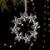 Crystal Christmas Ornaments Hanging Acrylic Snowflake Icicle Drop Pendants Christmas Tree New Year Party Decorations Supplies
