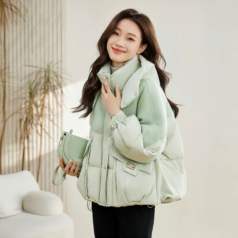 New women's winter small short cotton clothes hooded loose cotton clothes thickened warm jacket