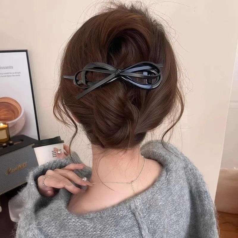 Elegant Leather Bow Twist Hairpin For Women Girls Sweet Hair Ornament Barrette Hair Clip Hairgrip Fashion Hair Accessories