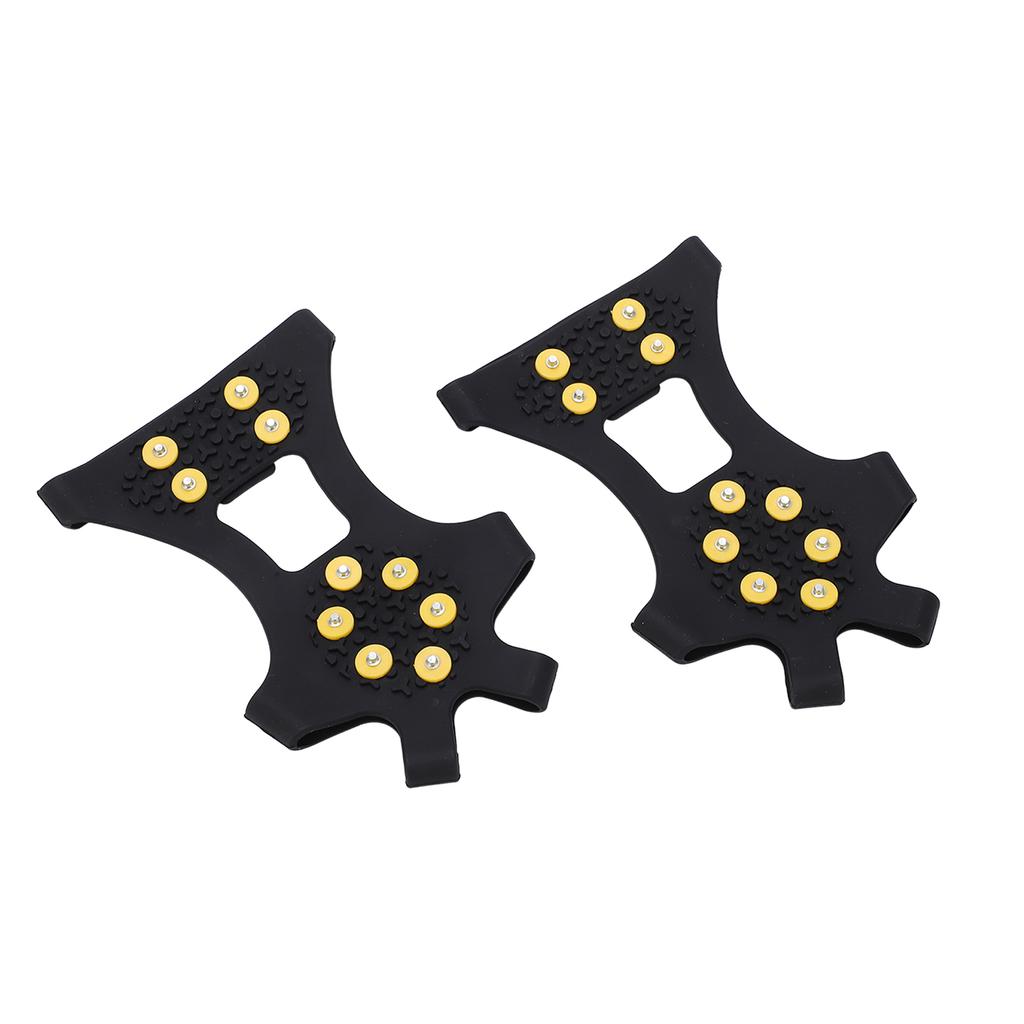 10 Tooth Outdoor Climbing Crampons Anti Slip Stainless Steel Mountaineering Ice Snow GripperM Size