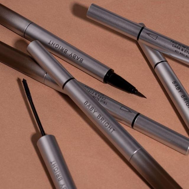 Baby Bright - Trio Slim Lashbrow Cara & Eyeliner 01 Maxi Black