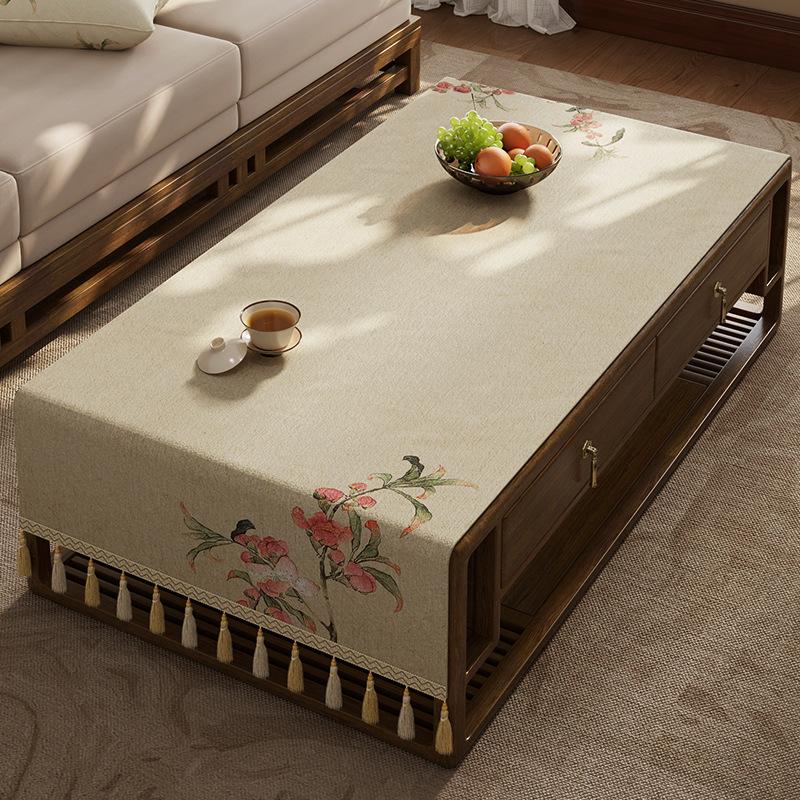 Coffee Table Tablecloth Living Room Light Luxury High-End Tv Cabinet Long Cover Cloth Dining Table Decorative Tablecloth