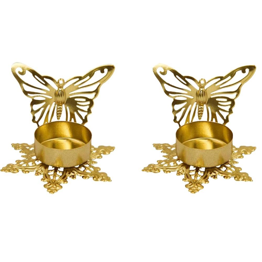 

2 шт. Золотой геометрический полый подсвечник, устойчивый к ржавчине, уникальный железный подсвечник, изысканная цветочная подставка для свечей, ужин при свечах