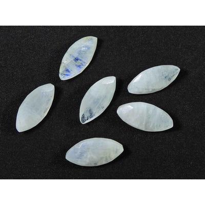 9X18MM Natürlicher Regenbogenmondstein Markise Facettiert Lose Edelsteine 6 Stück Los RML-976