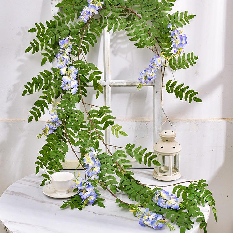 Künstliche Glyzinienblütenranke - Decken- & Wandhängende Dekoration