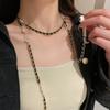 Leather Black Chain Necklace Fashion Personality Temperament Women Niche Sense Design Retro Necklaces Creative Jewelry Gifts