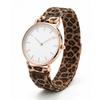 Montres Ultra-fines Mode pour Femmes Luxe Motif Léopard Bracelet en Maille Montres-bracelets à Quartz pour Dames Montre Féminine Minimaliste Reloj