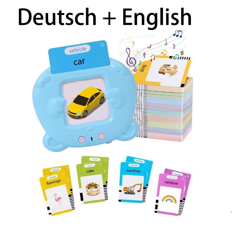 Lernmaschine Ideal für Kinder Sprechende Lernkarten Kindergarten Kinder Sprache Elektronisches Hörbuch LearnEnglish Deutsch Spanisch Französisch