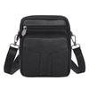 Double Zipper Genuine Leather Men’s Crossbody Bag, Multi-Zipper Small Shoulder Bag for Phone, Wallet, Travel & Daily Use