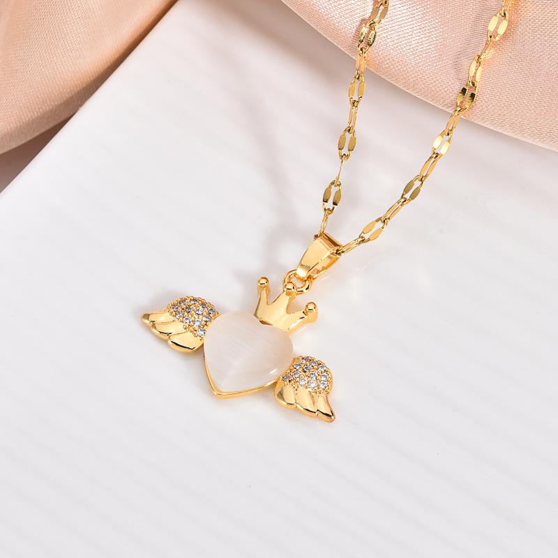 18k Gold Plated Copper Zircon Necklace: Fashionable, Non-Fading, Lightweight Clavicle Chain Jewelry