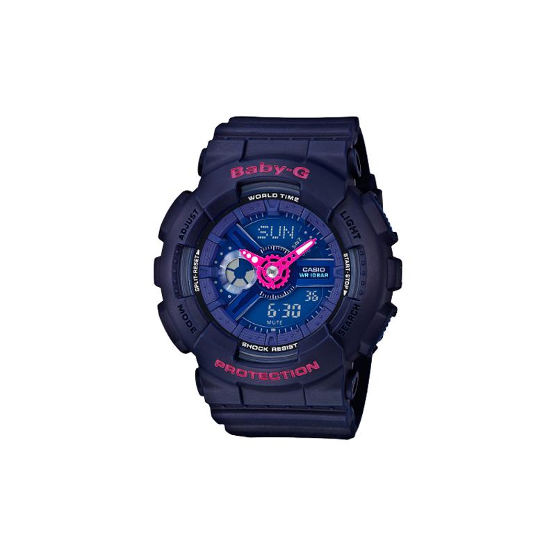 

Casio BABY-G Fashion Trendy Street Cool Sense Advanced Classic Pointer Dual Display Waterproof Shockproof Sports Waterproof Quartz BA-110PP-2A синій