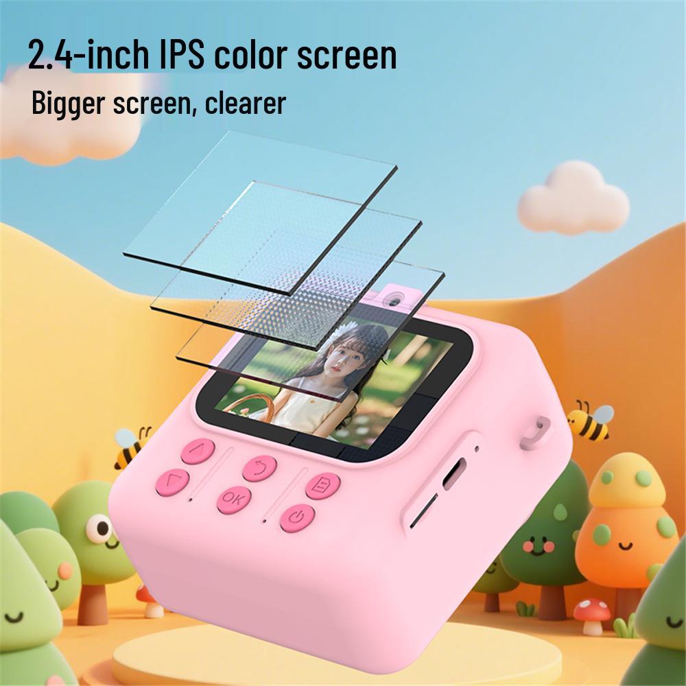 M07 Kids HD Color Instant Print Cartoon Camera