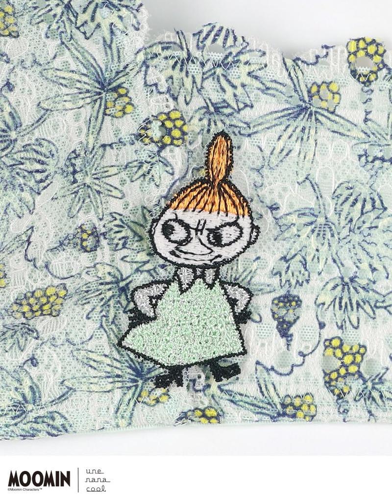 High Side Design for Comfortable and Beautiful Wear GR [Unnanacool] Non-wired Bra, [Moomin Collaboration] Bra, Wireless, BUN125, Women's