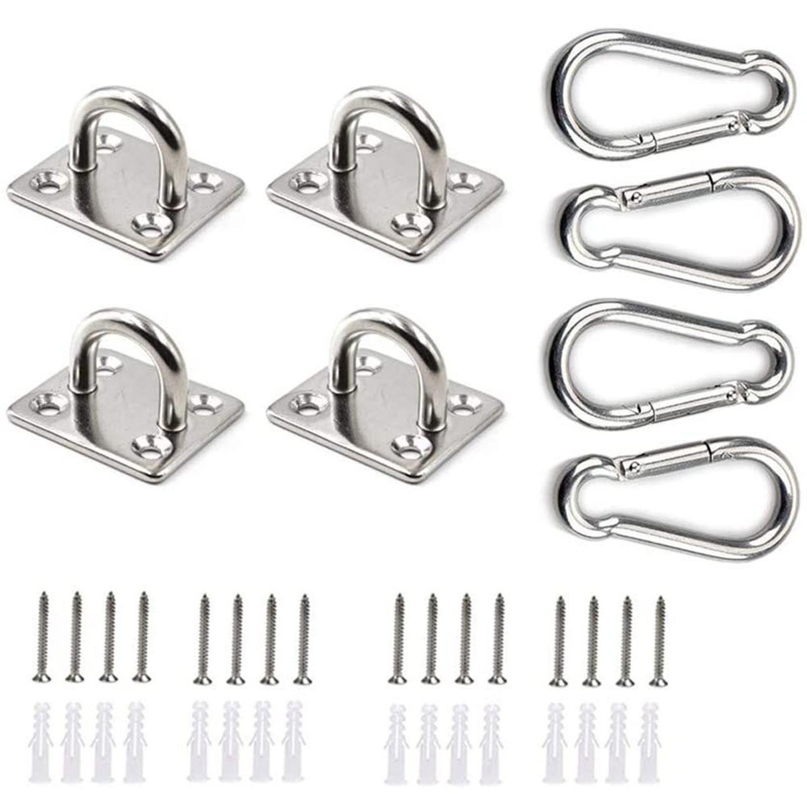 

Chromium Metal Eyes Plates Forceful Fixing Mounts Wall Ceiling Hanger Suspension Hook for Hammocks Shade one size срібний