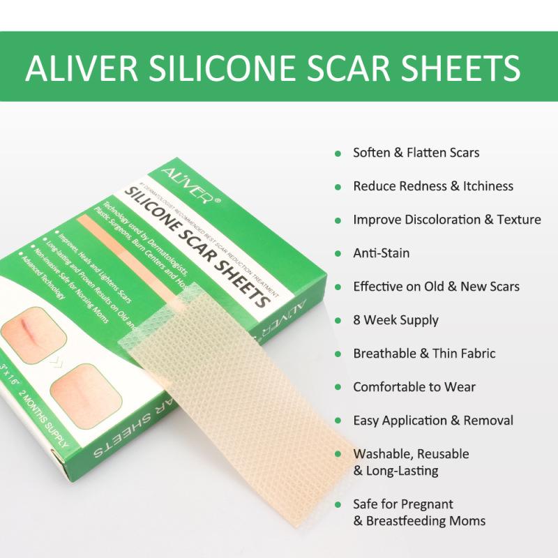 4 Sheets Scar Removal Patch Reusable Silicone Therapy Scar Repair Patch Long-lasting Sticker