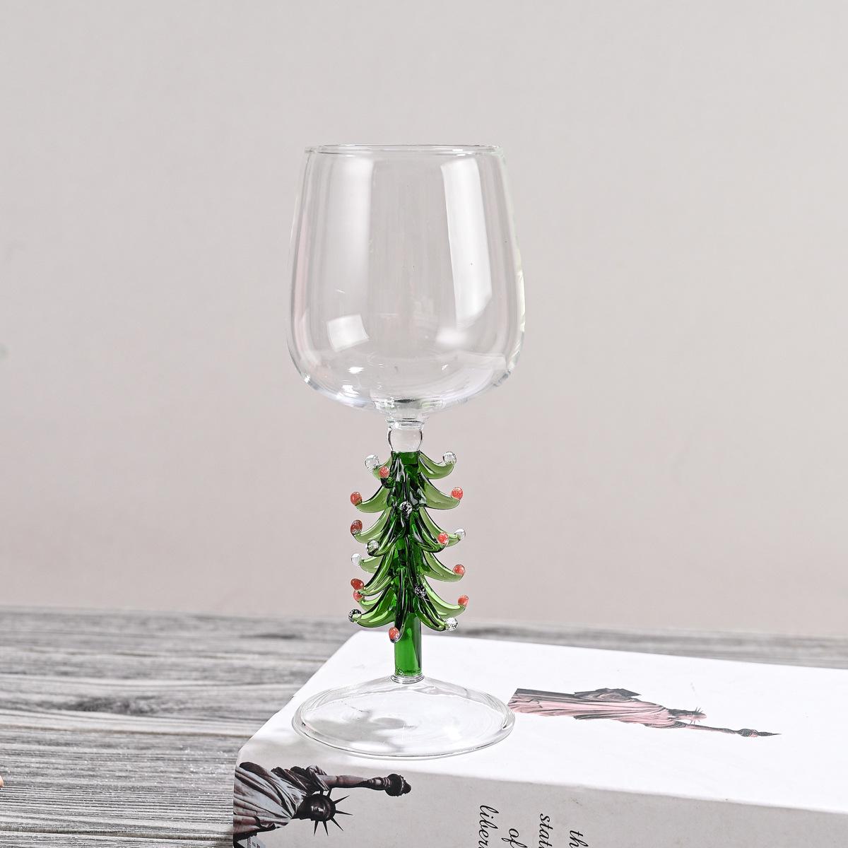 Creative Glass Christmas Tree Wine Goblet - Coconut Tree-Inspired Red Wine and Champagne Atmosphere Glass