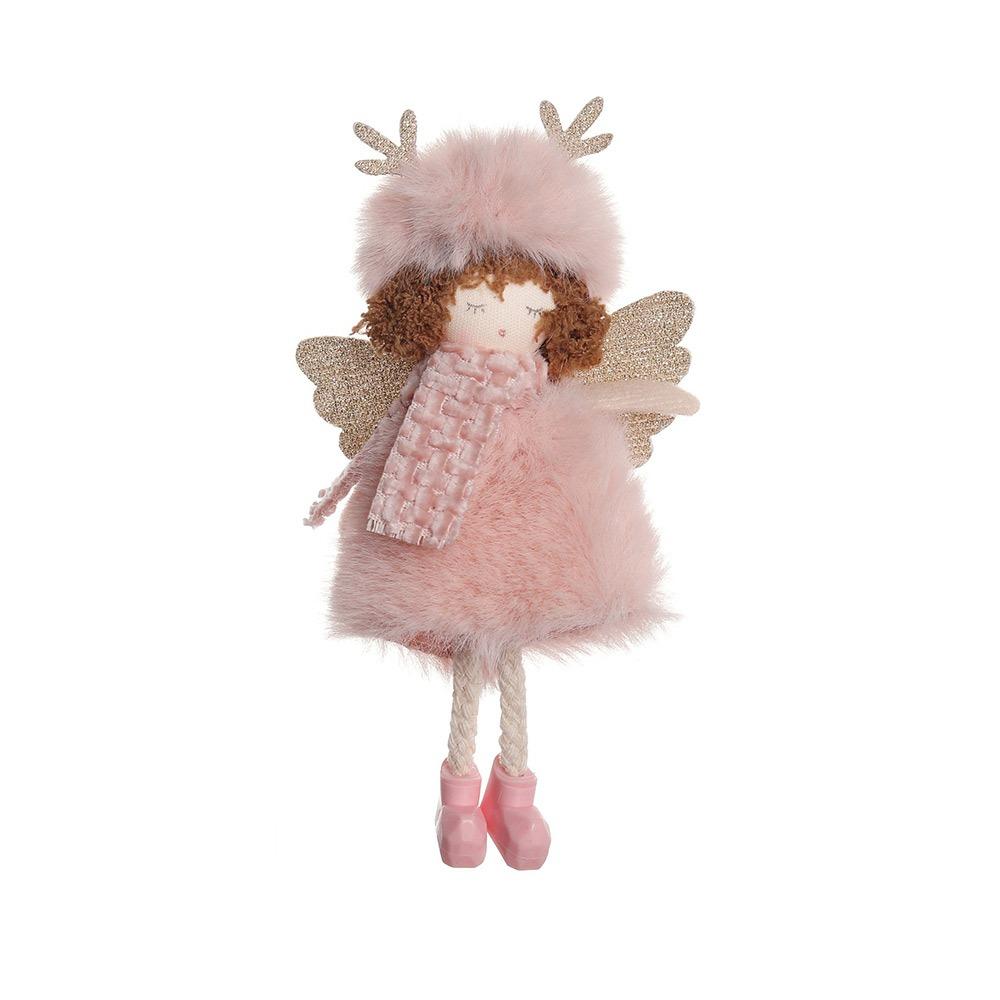New Year Gift Angel Girl Christmas Ornament Merry Christmas Car Pendant Plush Angel Doll Pendant