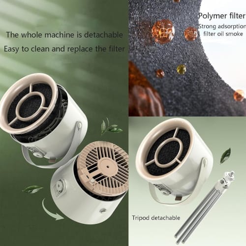 Portable Tabletop Range Hood with 3-Speed ??Exhaust Fan, Powerful Suction, Low Noise, Mini Cooker Hood for Kitchen, Home, BBQ, and Hot Pot Use, White