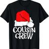 Cousin Crew Familie Gruppe Passende Weihnachtspyjama Party T-Shirt
