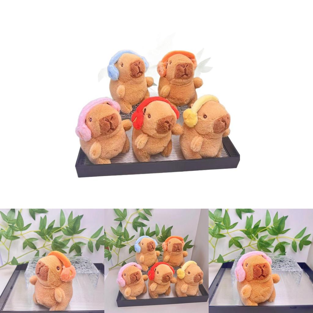Adorable Plush Capybara Toy With Colorful Headphones Perfect For Birthdays And Collectors