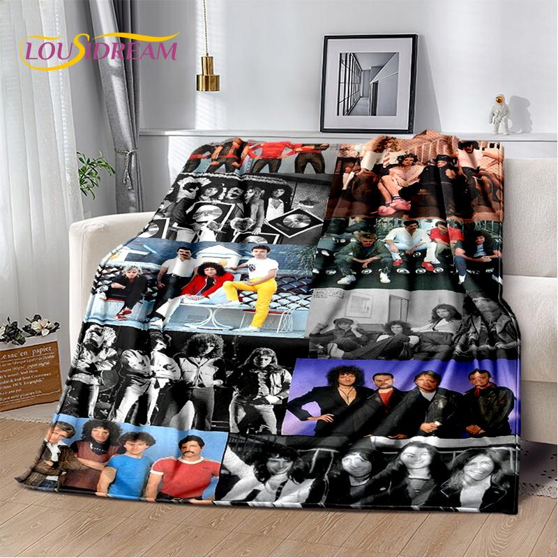 2025 Classics Queen-Rock-Band Freddie Blanket,Soft Throw Blanket for Home Bedroom Bed Sofa Picnic Travel Office Cover Gifts Kids