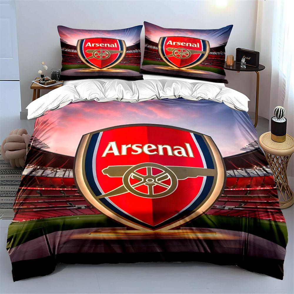 Arsenal logo and stadium. Bedding sets Duvet cover sets Duvet covers Pillowcases(1* Duvet Cover 2* Pillowcases without duvet insert)