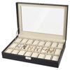 QuiExact Watch Storage Case with Transparent Watch Collection Watch Accessory Made of PU Day Christmas Present Window, Box, Case, Storage, Storage,