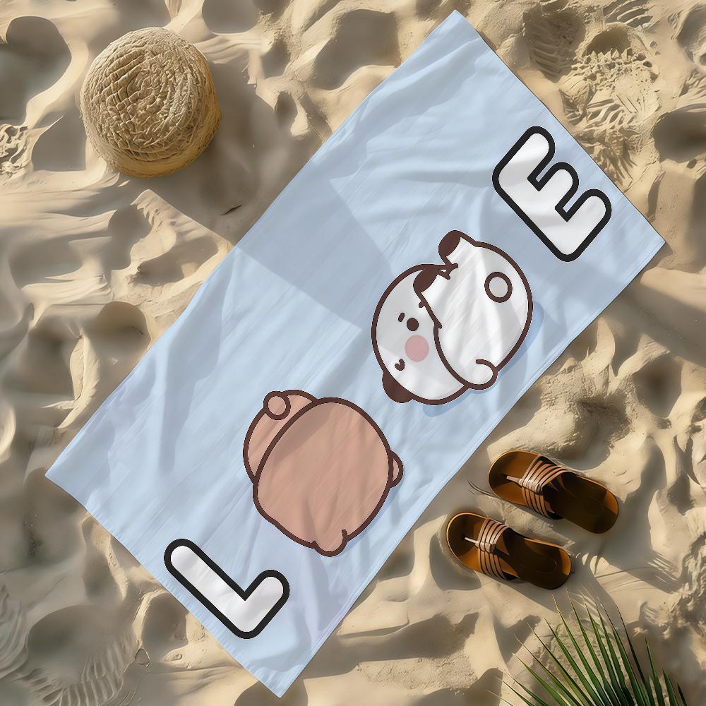 Cartoon BuBU Dudu Kawaii Towel Soft Lightweight Anti-Sand Large Beach Towel Quick-Drying Bath Sports Family
