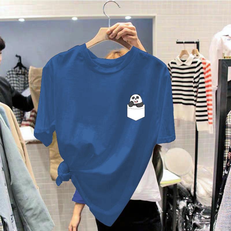 Cotton Unisex T Shirt for Women Korean Fashion Loose Teen Oversized Plus Size Tops On Sale Printed Graphic Os