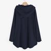 Women Fleece Embroidery Cat Ear Plus Size Hoodie Pocket Top Sweater Blouse