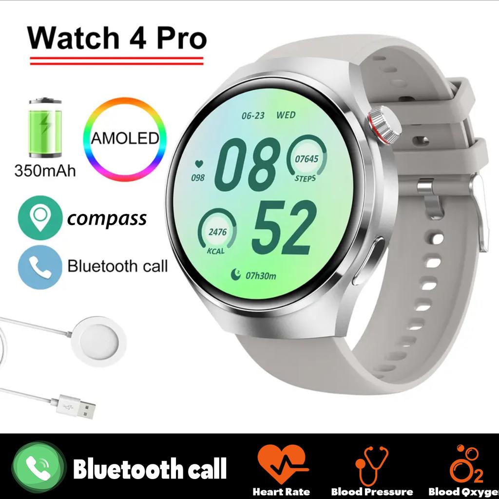2025 New GT Series Smart Watch 4 Pro AMOLED HD Screen Bluetooth Call Heart Rate Waterproof SmartWatch For Huawei Watches Men Ms.
