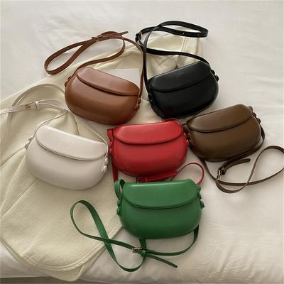 Womens Small Messenger Bag Solid PU Shiny Shoulder Bags Fashion Saddle Bags Flip Buckle Phone Coin Purse Storage Bag