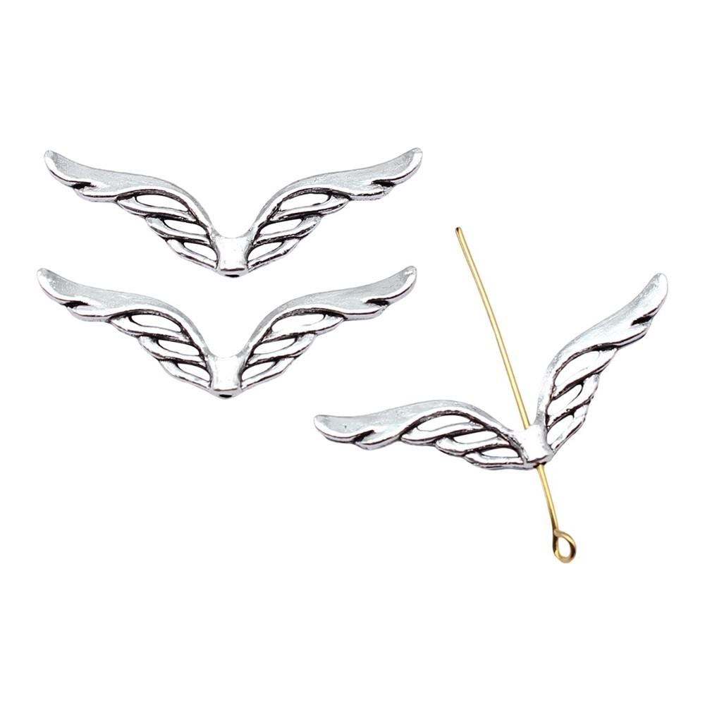 Angel Wing Beads Spacer Small Hole Butterfly Charms For Spiritual Jewelry