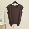 Women's Summer Loose Modal Sleeveless Round Neck Top - Solid Color, Large Size, Thin Home Vest