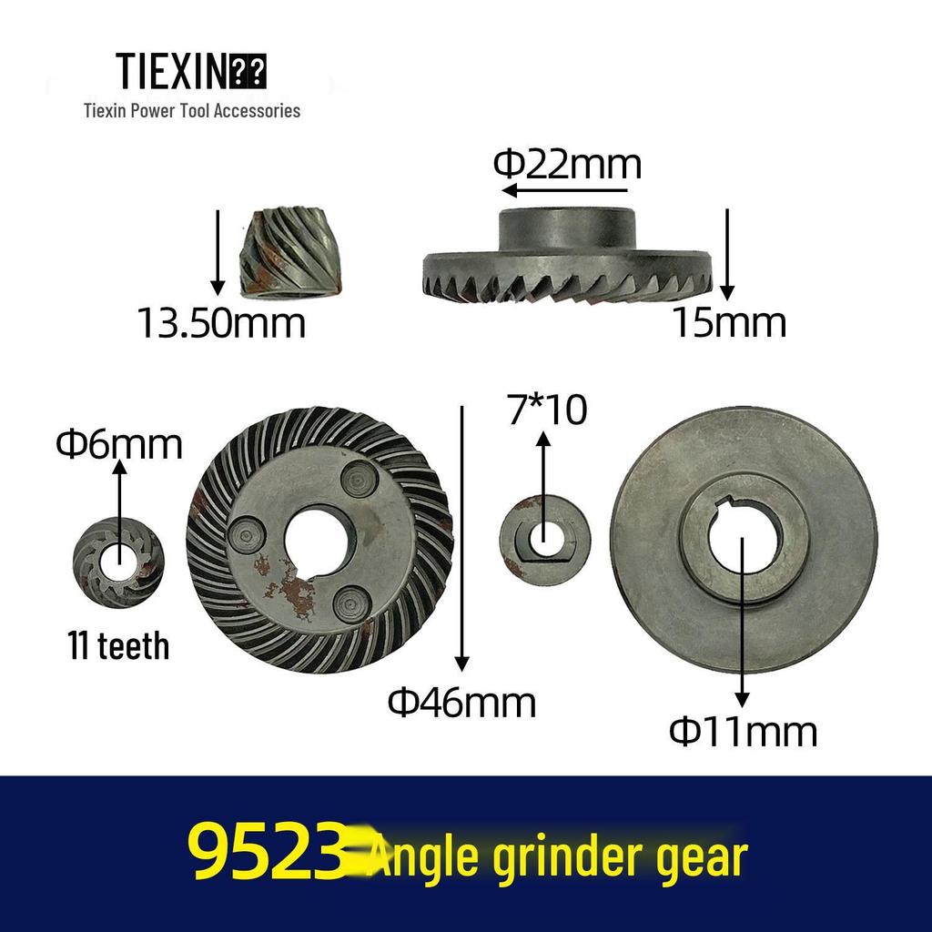 Angle Grinder Gear with Groove for Makita 9523 and 9913 (Item No. 06073)