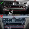 Car Tuning Carbon Fiber ABS Air conditioning Switch Adjustment Frame Cover Trim Accessories For Genesis G80 DH 2015-2020 LHD