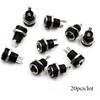 20Pcs/Lot DC Power Supply Jack Socket Female Panel Mount Connector 5.5mm 2.1mm Plug Adapter 2 Terminal Types.