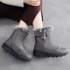 2025 New Arrival Cotton-Lined High-Top Insulated Women's Snow Boots with Velcro Closure Waterproof Women's Boots for Casual Wear