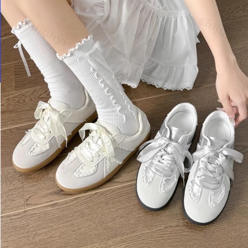 Fashion Autumn Women Ballet Flats 2025 New Fashion Vintage Casual Shoes Non-slip Retro Lace Up Outdoor Leisure Shoe Vulcanized Shoes