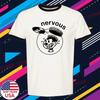 Nervous Records Men's Ringer Black Size S To 3XL