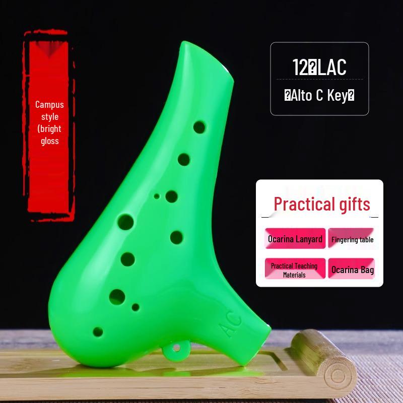 12-Hole Alto AC Ocarina: Stylish Beginner Instrument for Students