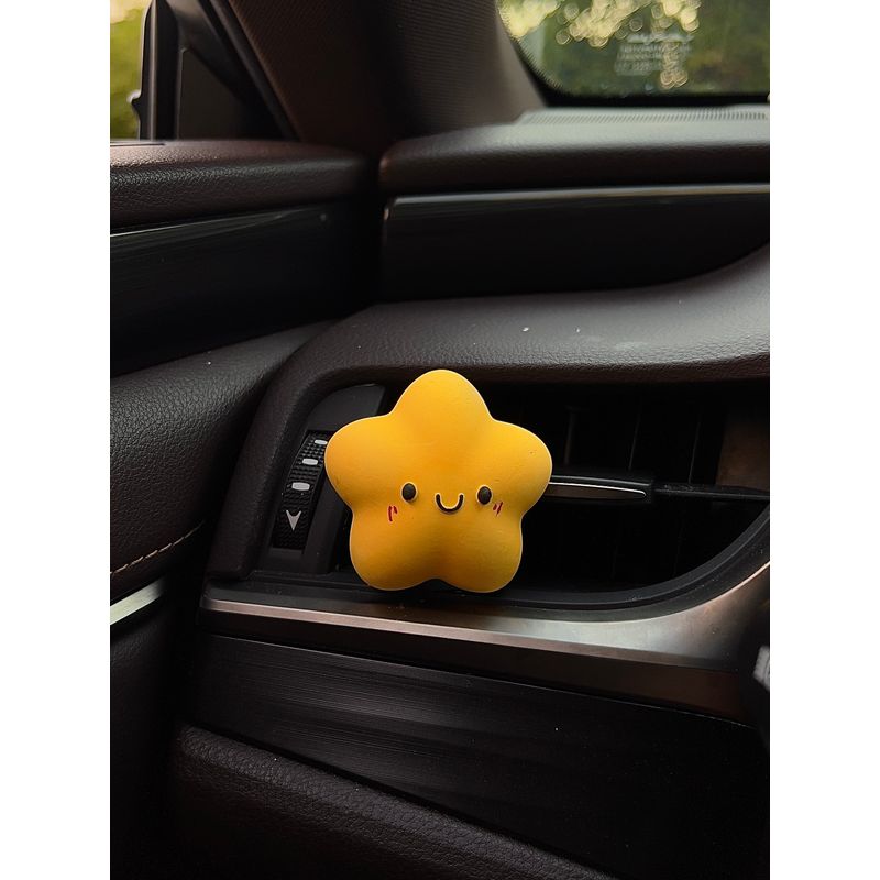 A Lucky and Cute Star Heart-Shaped Car Air Freshener for Air Conditioning Vent Decoration, Car Perfume Diffuser Stone