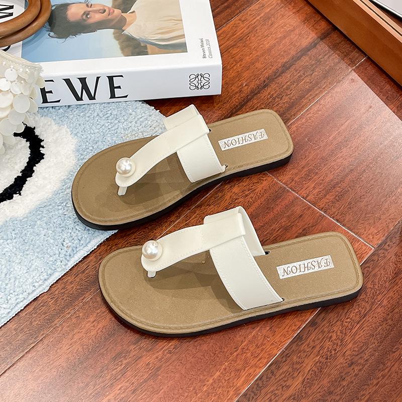 

Женские балетки с жемчужным носком: Модная нескользящая пляжная и банная обувь для весны и лета 38-39