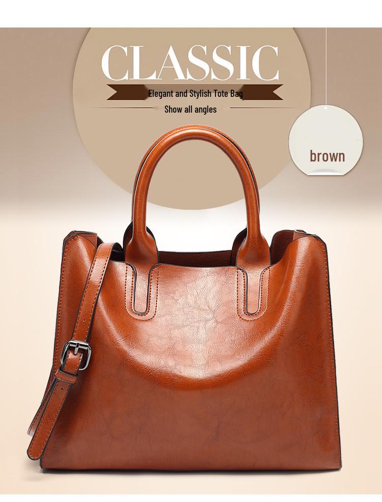

Versatile Large Capacity Women s Crossbody Tote: High-End European & American Style, Perfect for Casual, Commuting, Handheld, or Shoulder Wear коричневий