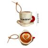 Afternoon Tea Series Coffee Cup Plush Pendant Plush Doll Hanging  Backpack Hanging