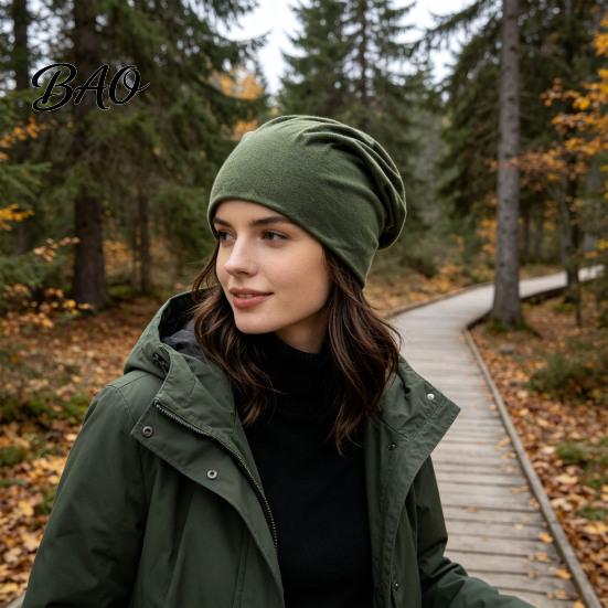 Lightweight Daily Commuting Hat Slouchy Hip-Hop Hat, Solid Color Soft Chemo Headwear, Breathable Street Style Pile for Face Slimming Cancer Cap Women