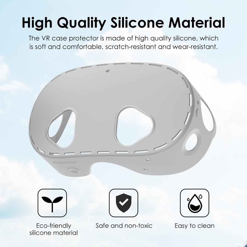 Silicone Protective Cover for Oculus Quest 3S VR Eye Mask Headset Anti-scratch Protection Case Glasses Accessories