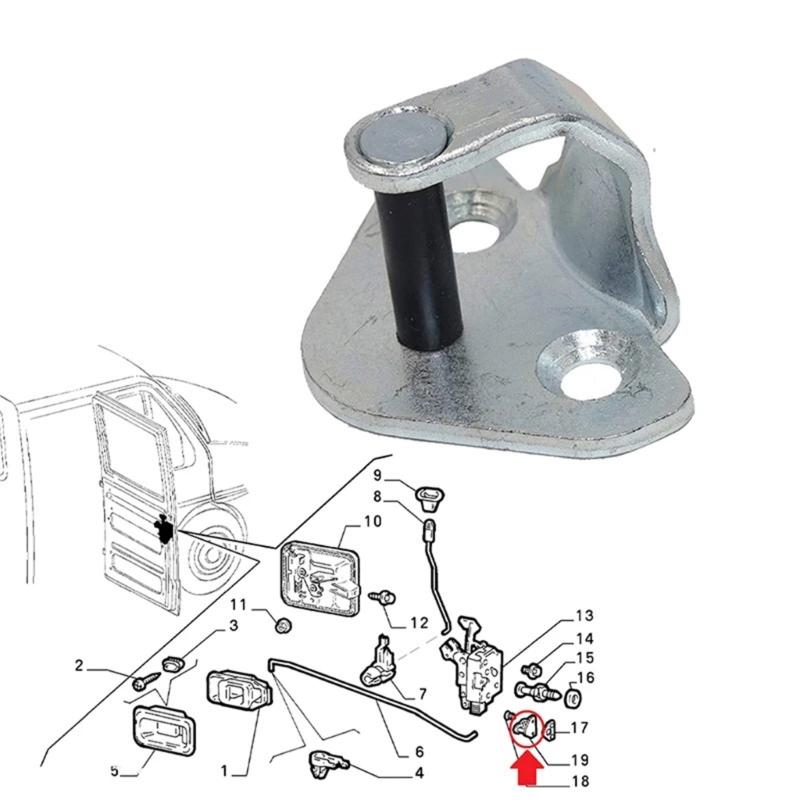 Efficient Car Rear Door Lock Strikers Catch Latches Assembly For 1340174080 8503ES 1320249080 1994-2006 Enhances Safety