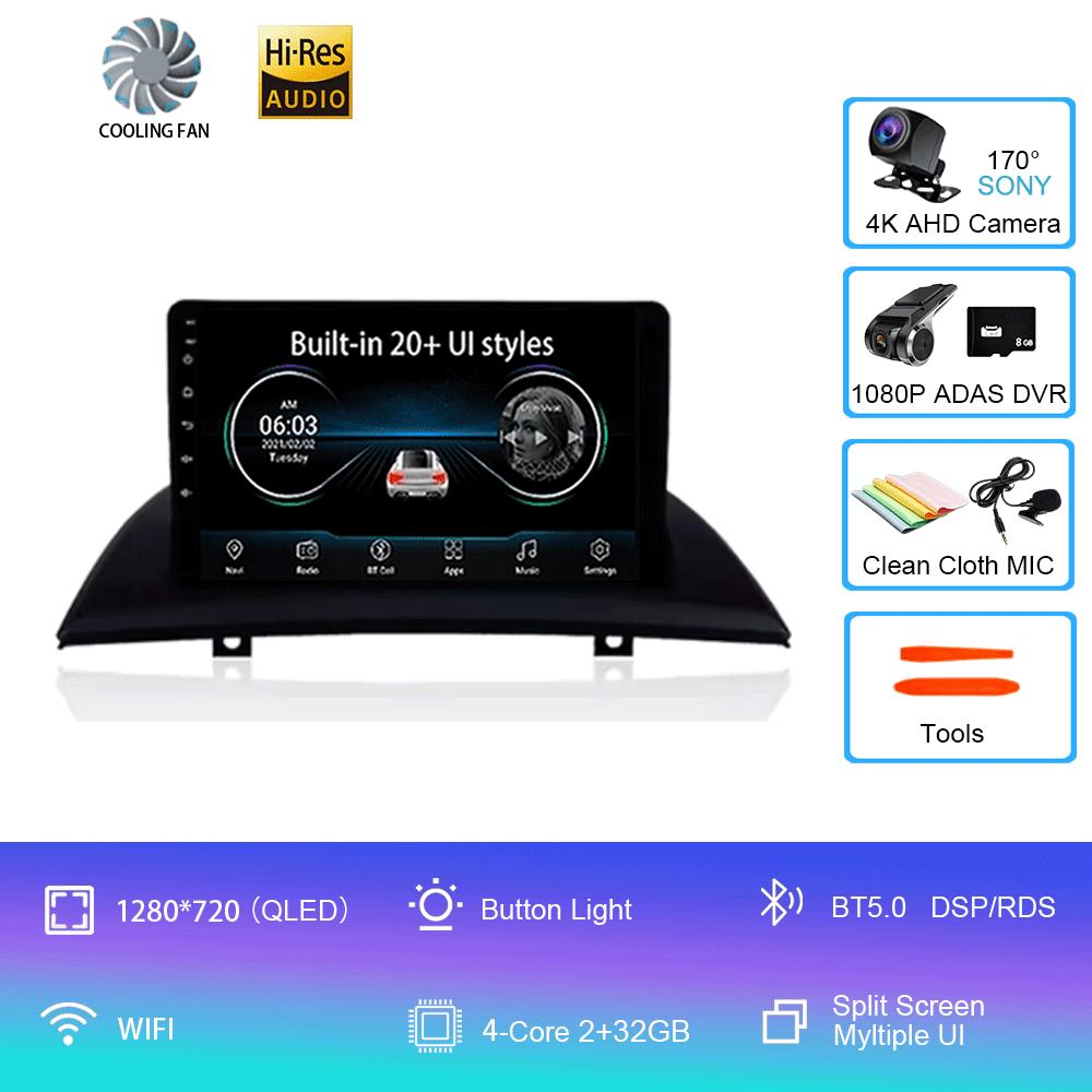 For BMW X3 E83 2004 2005 2007-2012 9 inch Android 14 2din Radio DVD Car Multimedia video Player Navigation GPS 2 din dvd