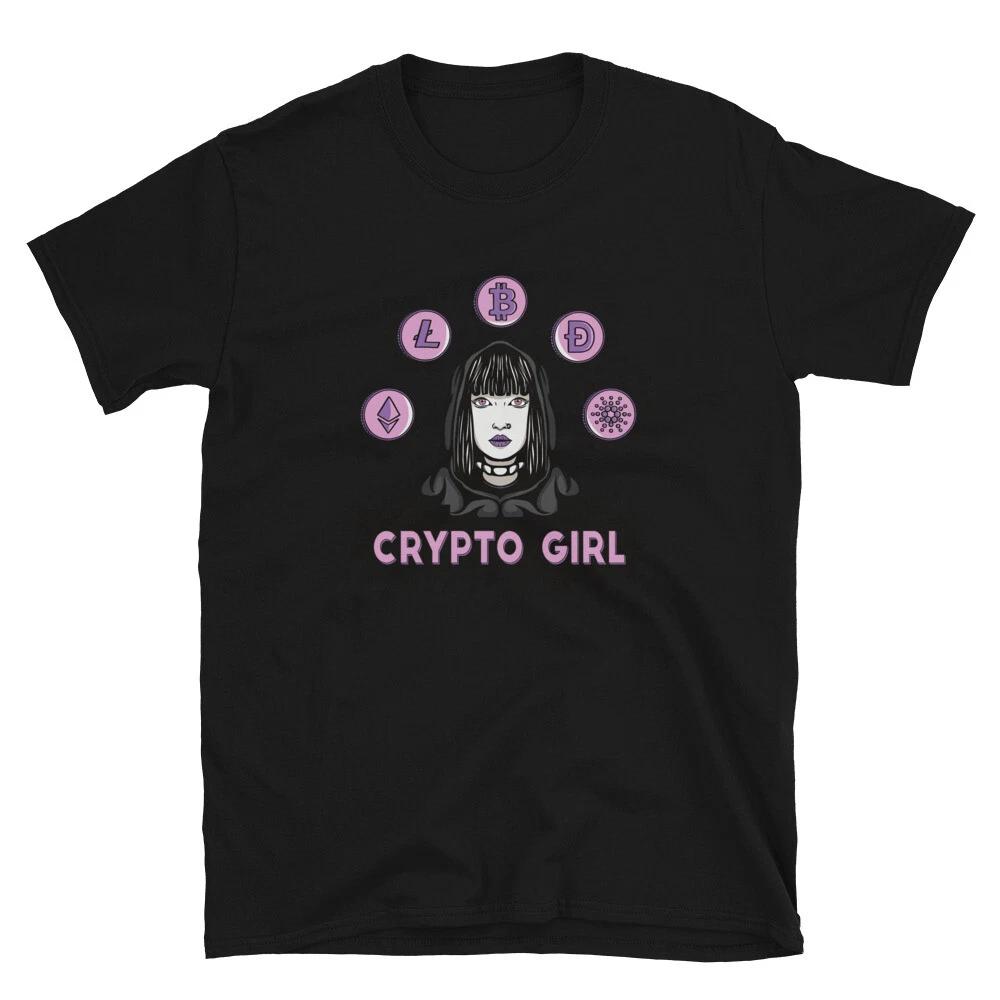 Crypto Girl Cryptocurrency T-Shirt XL